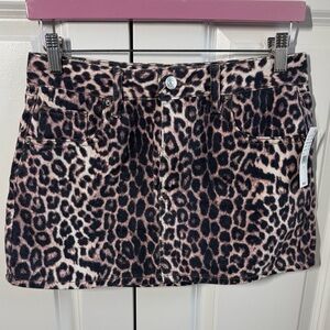Leopard Denim Skirt - Size 24